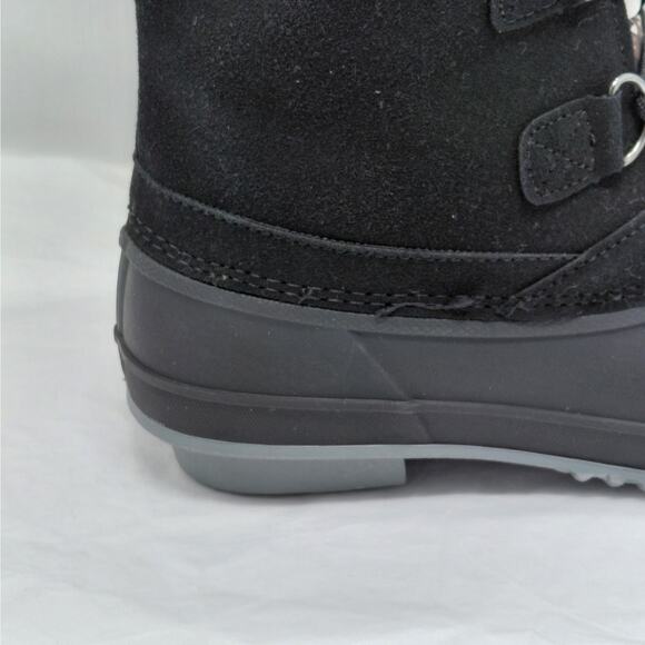 Mishansha Womens Snow Boots Size 9.5 Black Waterproof Winter Lace Up Fur Lined - Picture 3 of 15